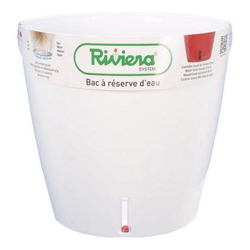 Maceta Autorriego Riviera Eva New Blanco Plástico Redonda Ø 46 cm