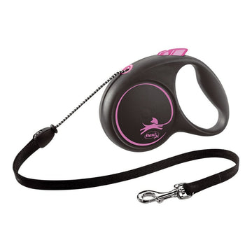 Correa para Perro Flexi BLACK DESIGN 5 m Rosa Talla XS