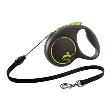 Correa para Perro Flexi BLACK DESIGN 5 m Talla S Verde