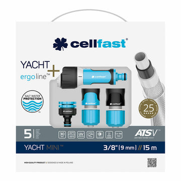 Set de Manguera con accesorios Cellfast Yacht Mini Ats PVC 15 m Ø 9 mm