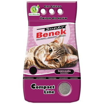 Arena para Gatos Super Benek Compact Lawenda Gris 25 L