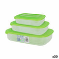 Set de 3 Fiambreras Tontarelli Family Verde Rectangular 29,6 x 19,8 x 7,7 cm (20 Unidades)