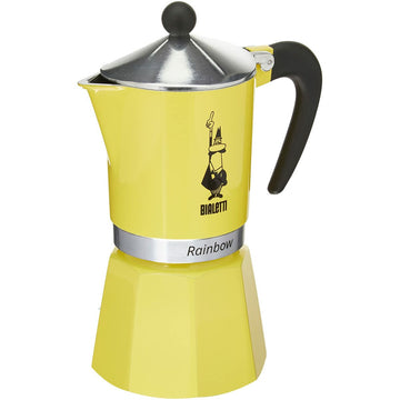 Cafetera Italiana Bialetti Rainbow Amarillo 6 Tazas