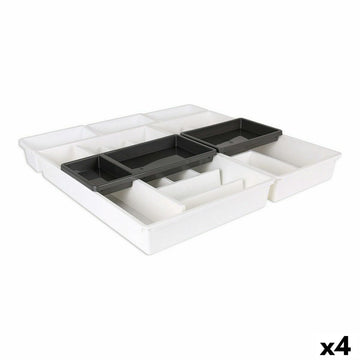 Organizador para Cubiertos Tontarelli Bella Blanco 7 Piezas 49,5 x 49,2 x 6,7 cm (4 Unidades)