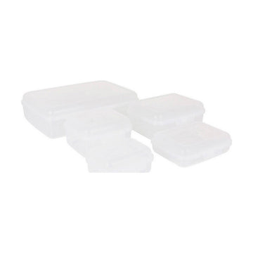 Set de 5 Fiambreras Tontarelli Fill box Rectangular Blanco 5 Piezas (29,5 x 20,2 x 8,6 cm)