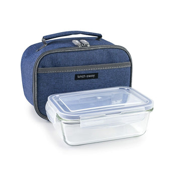 Portadesayunos Térmico Ibili 753401a Azul Poliéster Vidrio de Borosilicato 21 x 13 x 14 cm