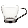 Juego de Tazas de Café Quid Supreme Transparente Vidrio Acero 110 ml 3 Piezas