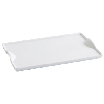 Bandeja de Aperitivos Quid Gastro Fun Blanco Cerámica 25,5 x 15,5 cm (6 Unidades) (Pack 6x)