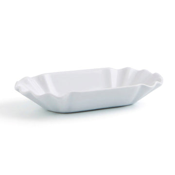 Bandeja de Aperitivos Quid Gastro Fun Blanco Cerámica 20,5 x 11 x 3,5 cm (12 Unidades) (Pack 12x)