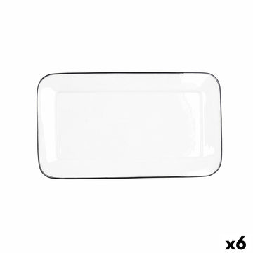 Bandeja de Aperitivos Quid Gastro Blanco Cerámica 31 x 18 cm (6 Unidades)