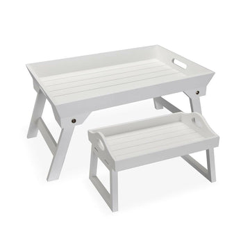 Juego de Bandejas Versa Blanco Madera MDF 32 x 24 x 48 cm