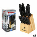 Set de Cuchillos con Soporte de Madera Quttin 47718 (14 pcs) 14 Piezas (2 Unidades)