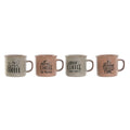 Juego de 4 Tazas Mug Home ESPRIT Azul Rosa Gres 285 ml 9 x 7 x 8 cm