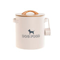 Bote de comida para mascotas Home ESPRIT Beige Natural Metal Bambú 8 L 25 X 21,7 X 26 cm