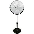 Ventilador de Pie EDM Negro industrial Plateado 120 W