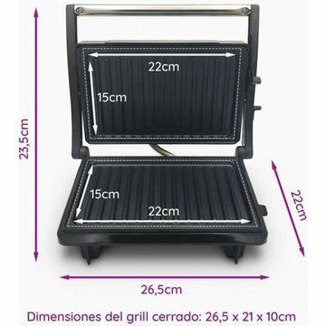 Parrilla Eléctrica Grunkel GRL-12 MINI Acero Inoxidable