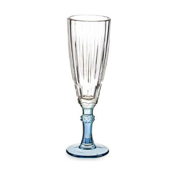 Copa de champán Exotic Cristal Azul 170 ml