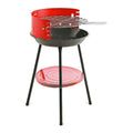 Barbacoa Algon Redonda Rojo Parrilla (36 x 36 x 55 cm)