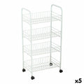 Carrito Verdulero Confortime Blanco Metal 4 Estantes 36 x 26,5 x 86 cm (5 Unidades)