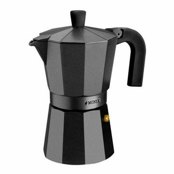 Cafetera Italiana Monix Braisogona_M640003 Negro 3 Tazas Aluminio