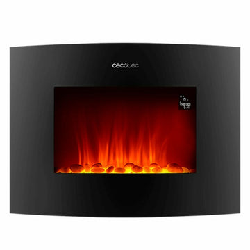 Chimenea Eléctrica Decorativa de Pared Cecotec Ready Warm 2250 Curved Flames Connected Negro 1000 - 2000 W 2000 W