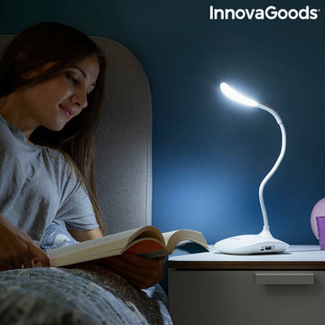 Lámpara LED de Mesa Recargable Táctil InnovaGoods Lum2Go Blanco ABS Plástico (Reacondicionado A)