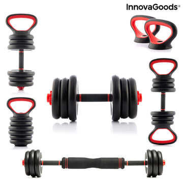 Set de Pesas Ajustables 6 en 1 con Guía de Ejercicios Sixfit InnovaGoods DUMBBELLS Hierro (Reacondicionado B)