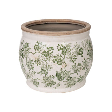 Macetero Romimex Verde Beige Porcelana 25 x 21 x 25 cm