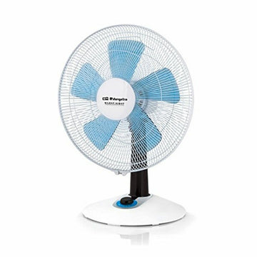 Ventilador de Sobremesa Orbegozo TF0138 Blanco/Azul 40 W