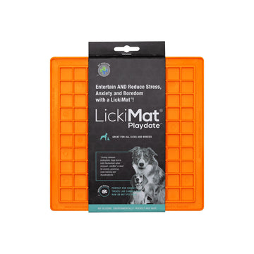 Comedero para Perro Lickimat TPR Naranja