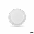 Set de platos reutilizables Algon Blanco Plástico 20,5 cm (100 Unidades)