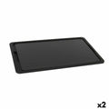 Bandeja Percutti   Función descongelar Negro 39 x 23 cm (2 Unidades)