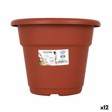 Maceta Dem Greentime Redonda Marrón ø 22 x 17,5 cm (12 Unidades)