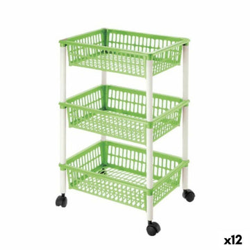 Carrito Verdulero Tontarelli Mito 3 Plástico Verde 40 x 29 x 62 cm (12 Unidades)