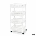 Carrito Verdulero Tontarelli Mito 4 Plástico Blanco 40 x 29 x 62 cm (12 Unidades)