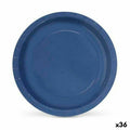 Set de Platos Algon Desechables Cartón Azul 10 Piezas 23 x 23 x 1,5 cm (36 Unidades)