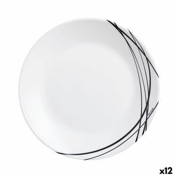 Plato de Postre Arcopal Domitille Bicolor Vidrio (Ø 18 cm) (12 Unidades)