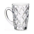 Taza Diamante Transparente Vidrio (110 ml) (6 Unidades)