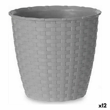 Maceta Stefanplast Gris Plástico 14 x 13 x 14 cm (12 Unidades)