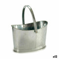 Maceta Cesta Plateado Zinc 21 x 19,5 x 35,5 cm (12 Unidades)