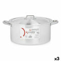 Cacerola Con Tapa Plateado Aluminio 12,5 L (3 Unidades)