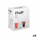 Set de Vasos Transparente Vidrio 260 ml 370 ml (4 Unidades)