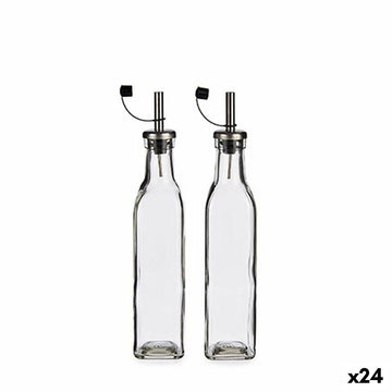 Set de Aceitera y Vinagrera Transparente Cristal 300 ml (24 Unidades)