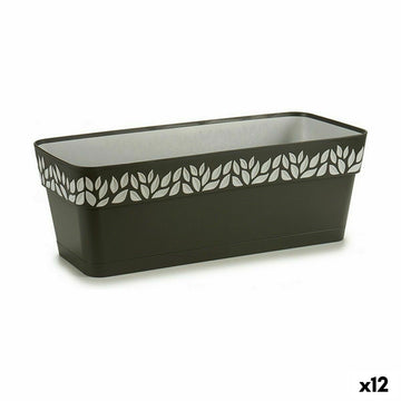 Jardinera Autorriego Stefanplast Cloe Antracita Plástico 49,5 x 17 x 19 cm (12 Unidades)