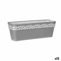 Jardinera Autorriego Stefanplast Cloe Gris Plástico 49,5 x 17 x 19 cm (12 Unidades)