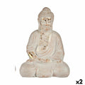 Figura Decorativa para Jardín Buda Poliresina 22,5 x 41,5 x 29,5 cm (2 Unidades)