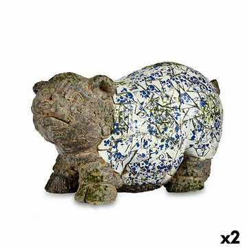 Figura Decorativa para Jardín Cerdo Poliresina 20,5 x 26 x 47 cm (2 Unidades)