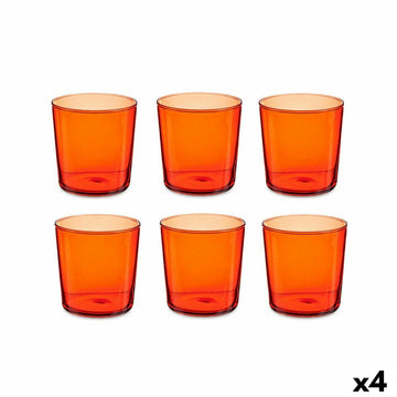 Set de Vasos Bistro Rojo Vidrio 380 ml (4 Unidades)