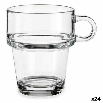 Taza Apilable Transparente Vidrio 270 ml (24 Unidades)