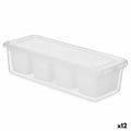 Organizador para Nevera Blanco Transparente Plástico 37,5 x 9 x 14,3 cm (12 Unidades)